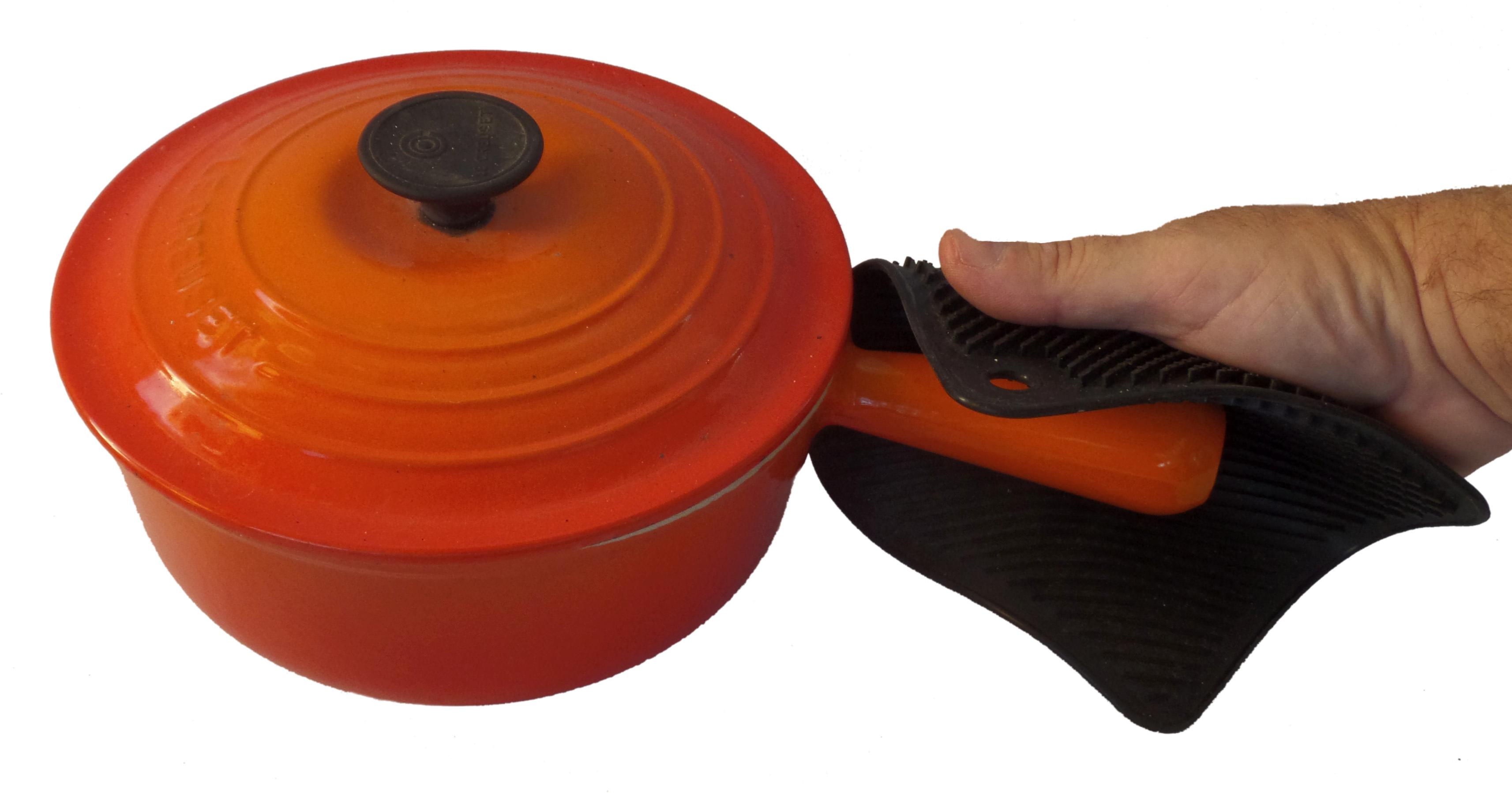 SoCool Silicone Pot Holder/Trivet, Black Potholders