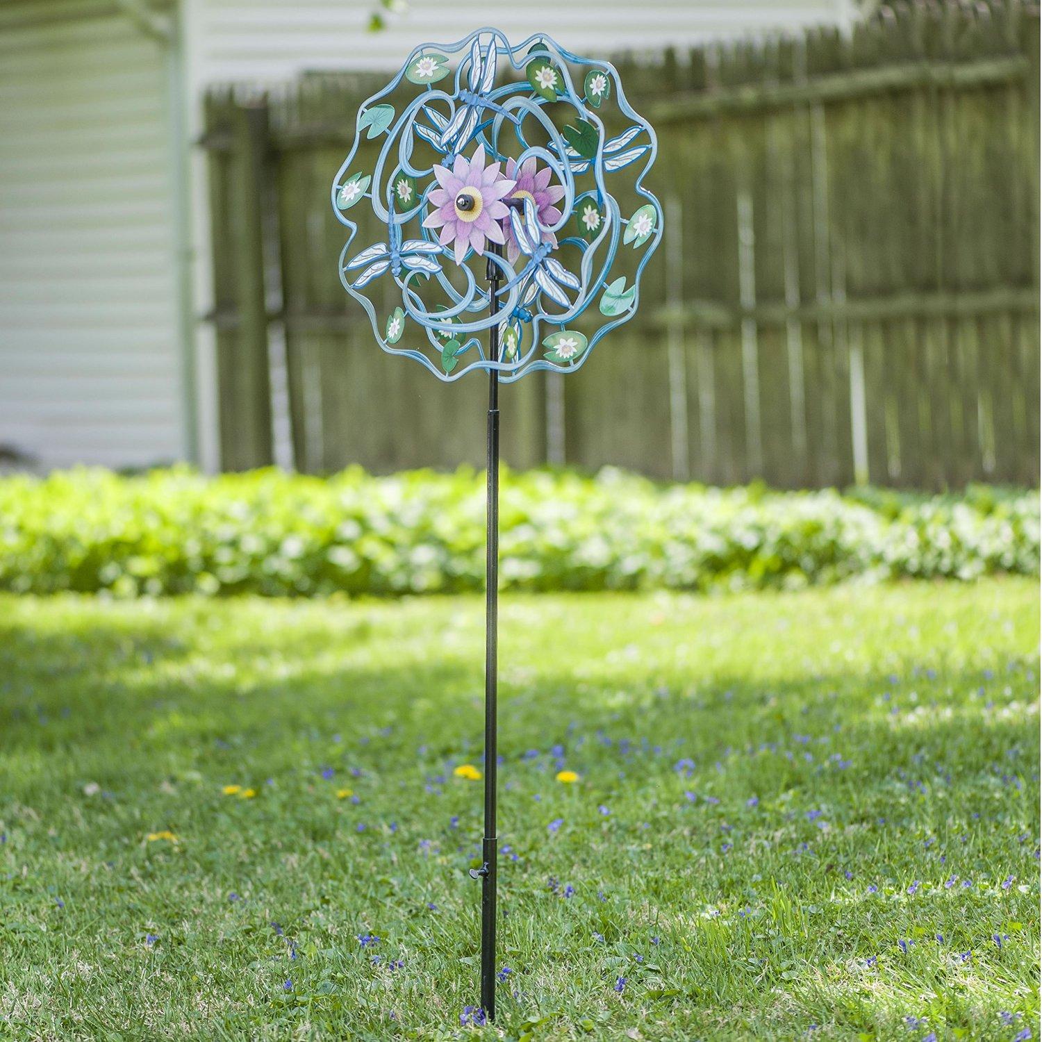 Iron Stop KWS101 Dragonfly Wind Spinner Garden