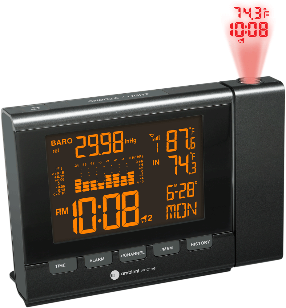 Amazon.com: Ambient Weather WS-8400 Projection Clock with Indoor and
