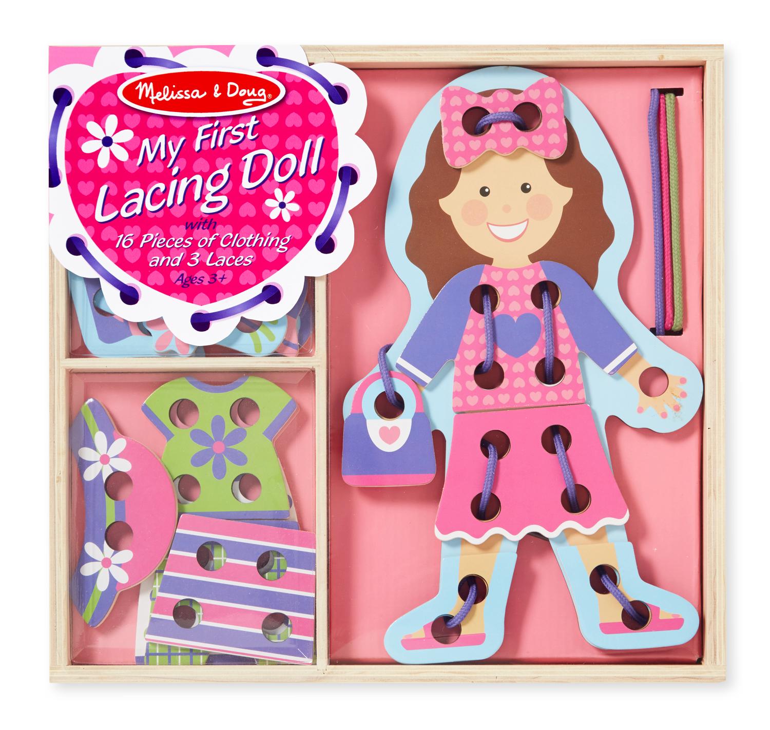 Melissa & Doug My First Lacing Doll With 16 Pieces of