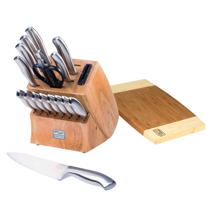 Chicago Cutlery Insignia Steel 19 Piece Knife Block with In