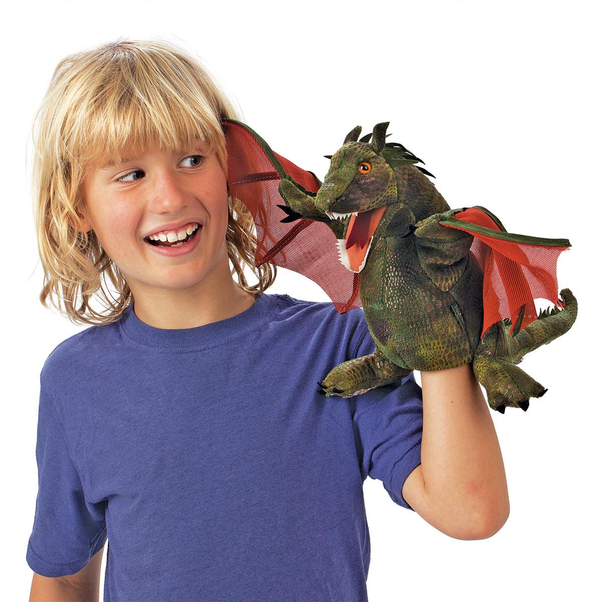 Folkmanis Winged Dragon Hand Puppet Toys & Games