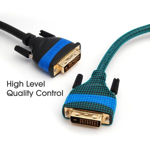 KabelDirekt DVI to DVI Dual Link Cable (6 ft) DVID 24+1 High Resolution (2560x1600