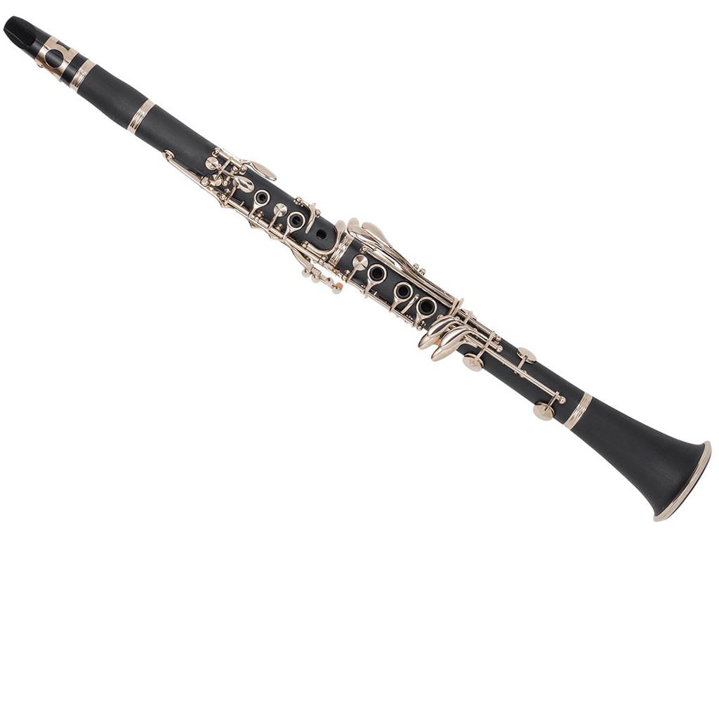 Ebonite B Flat with Case, Cloth, and Gloves Nickel