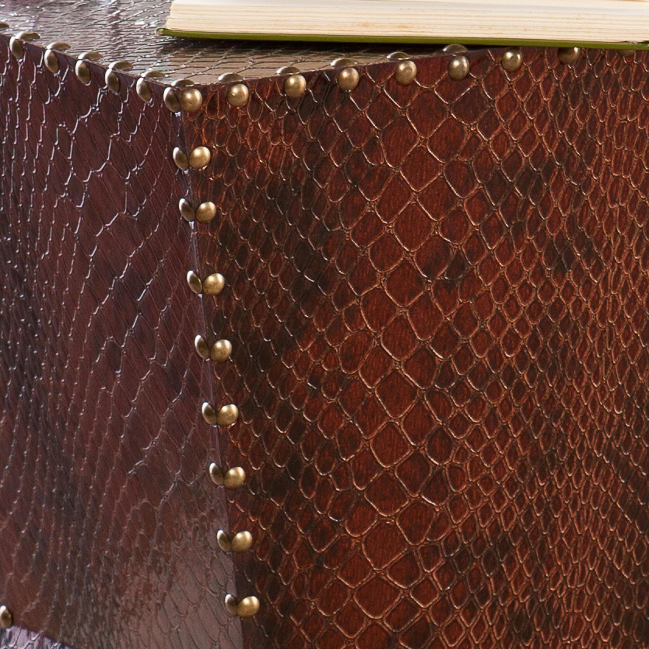 Southern Enterprises Warrington Faux Leather Accent Table