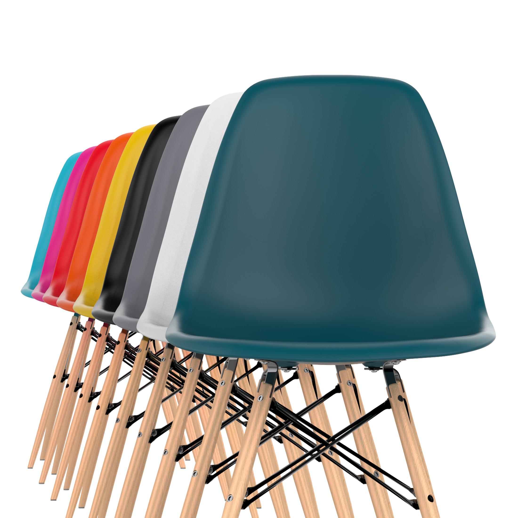 Poly and Bark Vortex Side Chair, Teal, Set of 2 Chairs