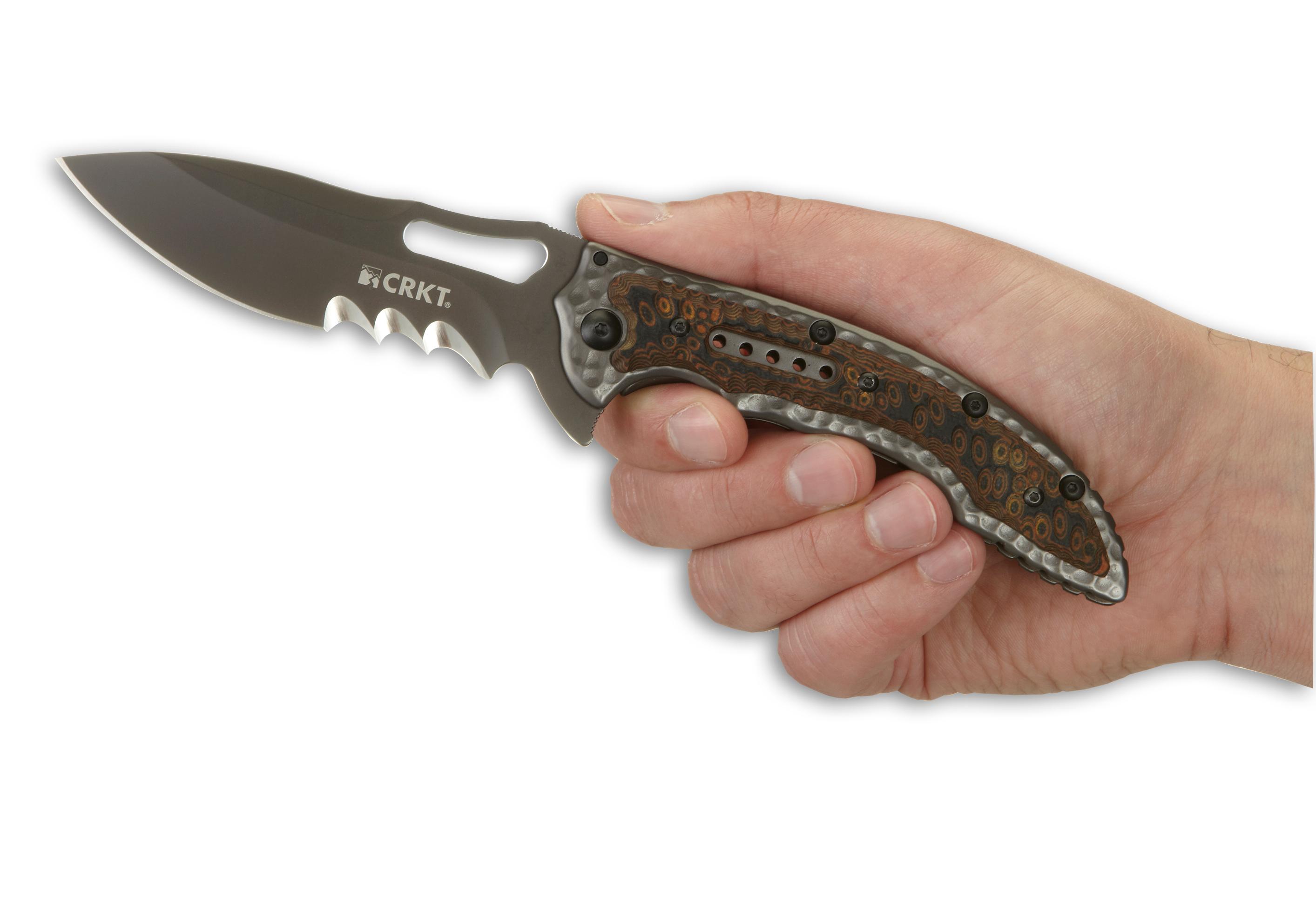 CRKT Fossil Folding Pocket Knife K Stainless Steel EDC Folder with