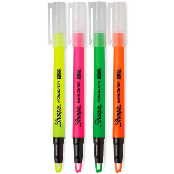 Sharpie Clear View Highlighter Stick, Assorted, 4/Pack (1950749) Office Products