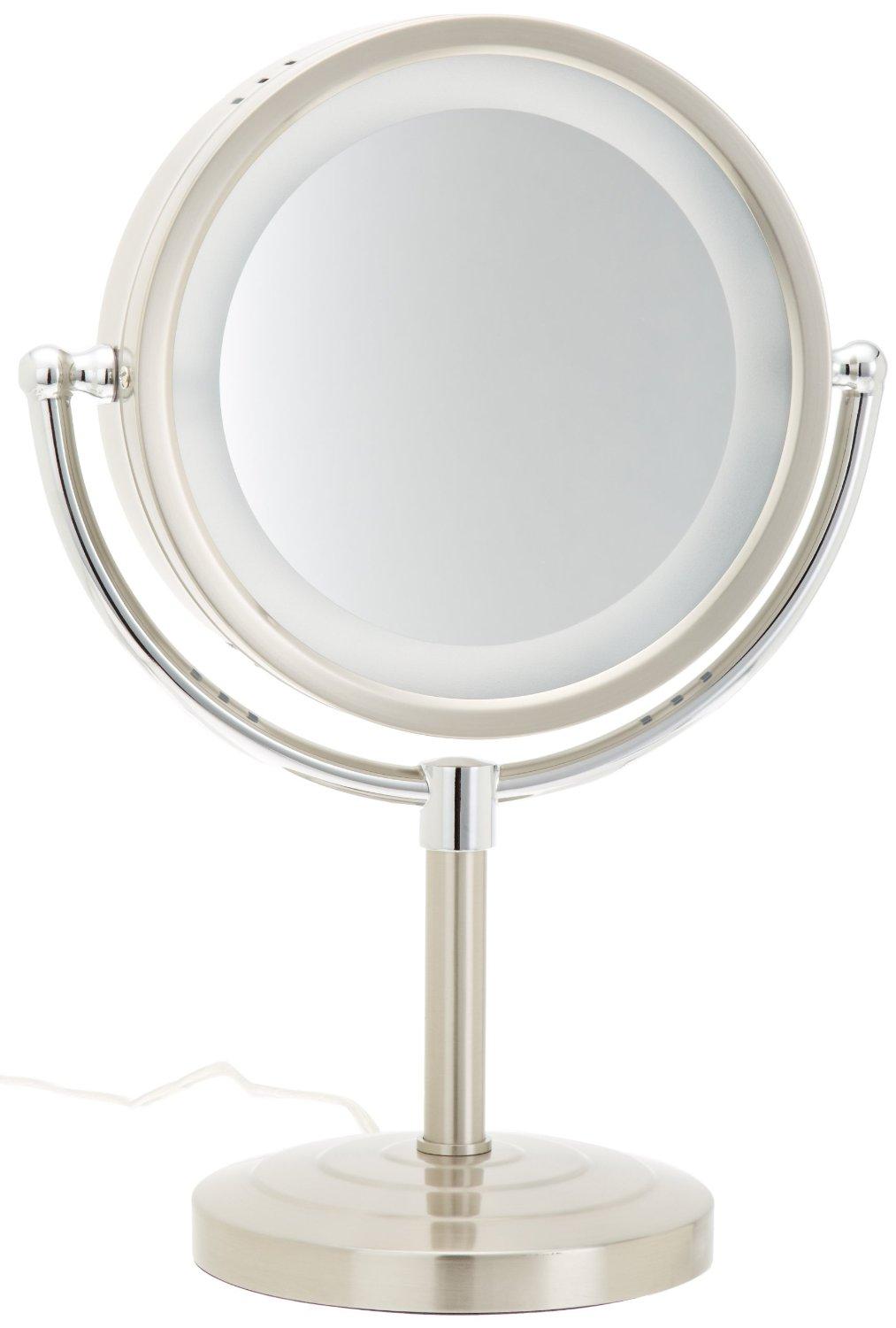 Jerdon HL745NC 8.5Inch Halo Lighted Vanity Mirror with 5x