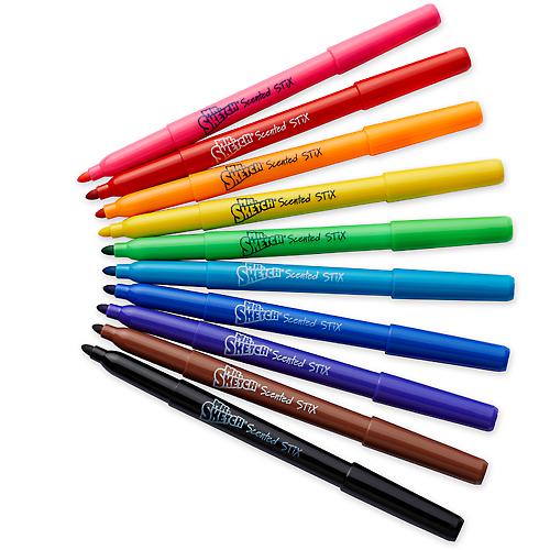 Mr. Sketch Scented Stix Markers, Fine Tip, Assorted Colors