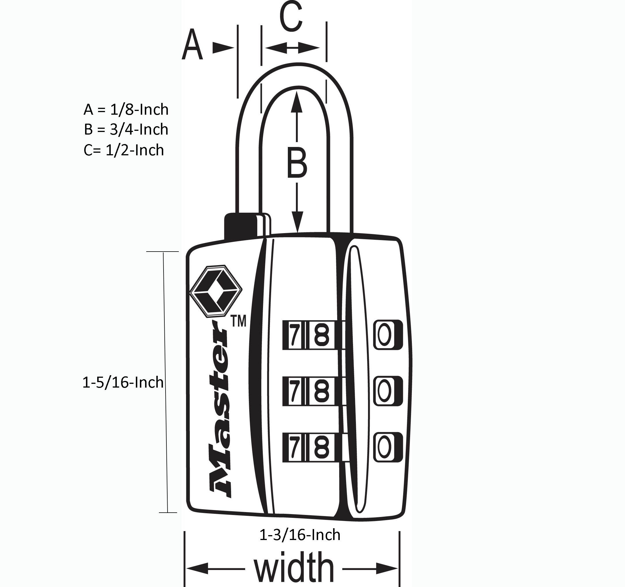 Master Lock Padlock, Set Your Own Combination TSAAccepted Luggage Lock
