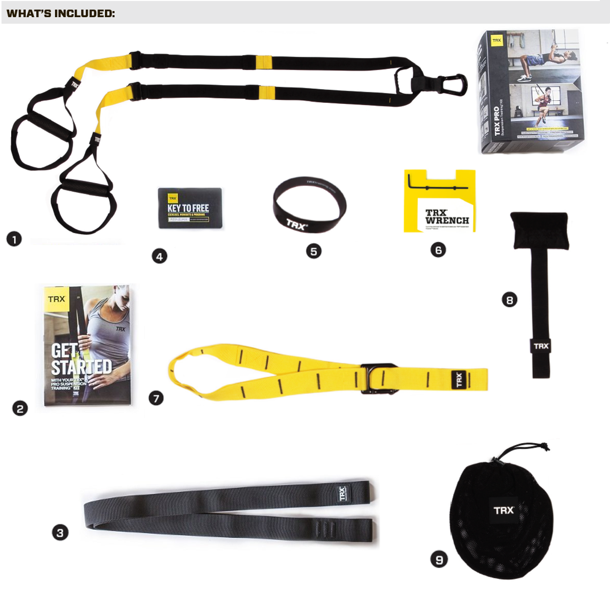TRX PRO Suspension Training Kit Home Gyms Sports