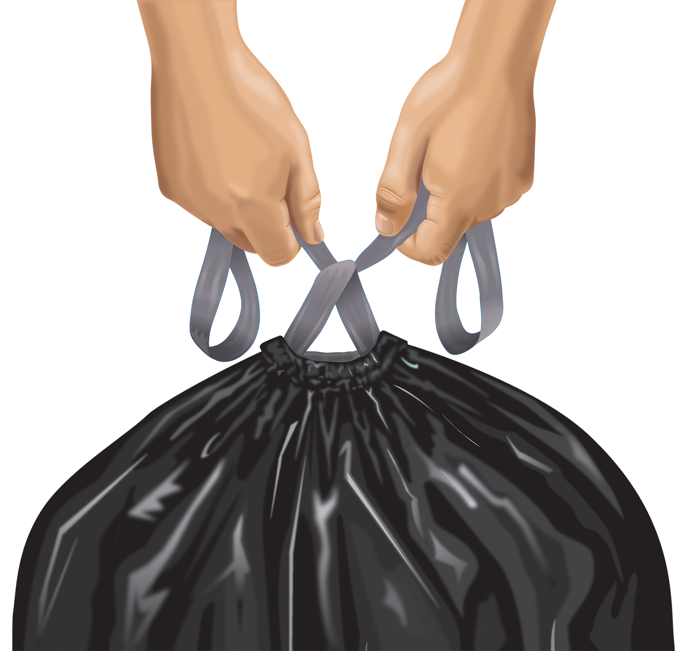 Hefty Ultra Strong Tall Kitchen Drawstring Trash Bags Blackout Clean