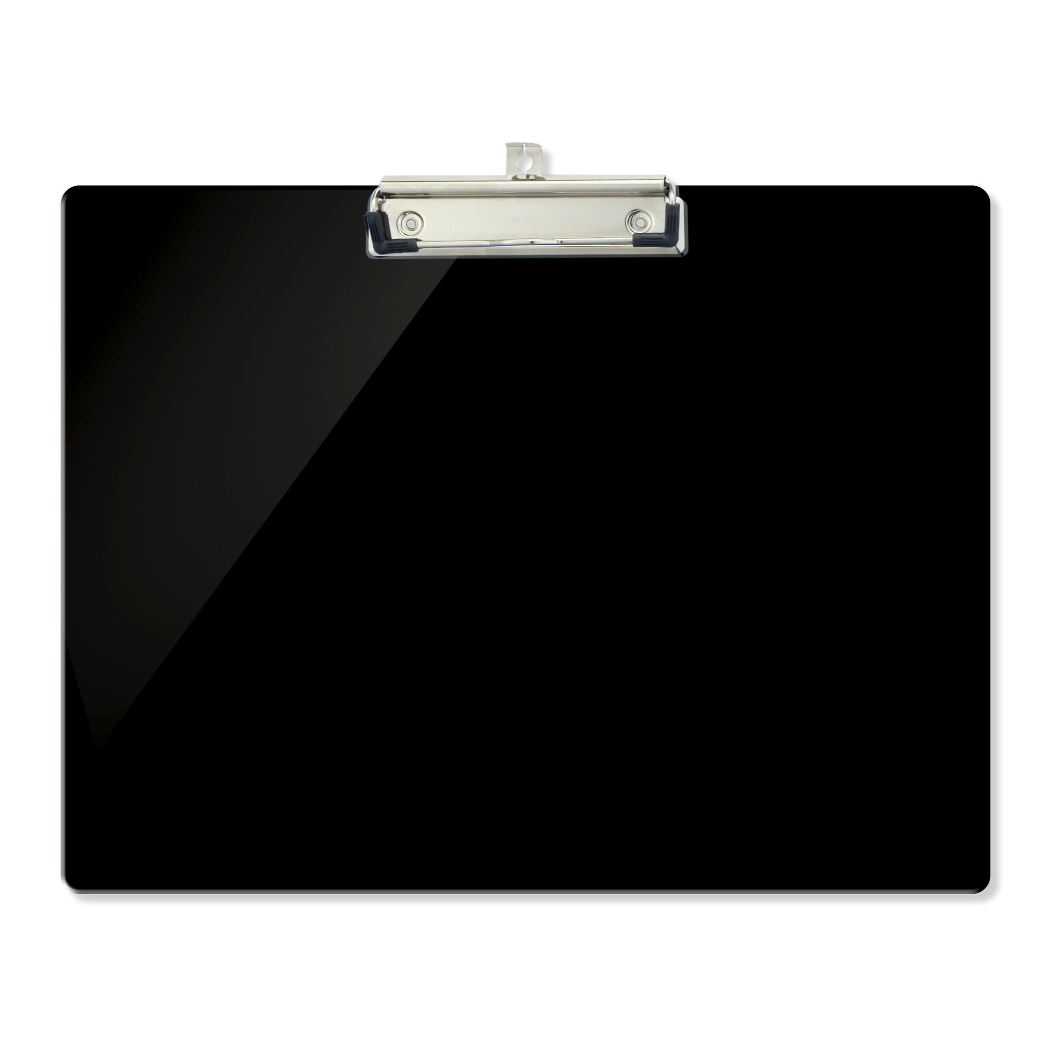 Officemate OIC Recycled Landscape Plastic Clipboard, Black