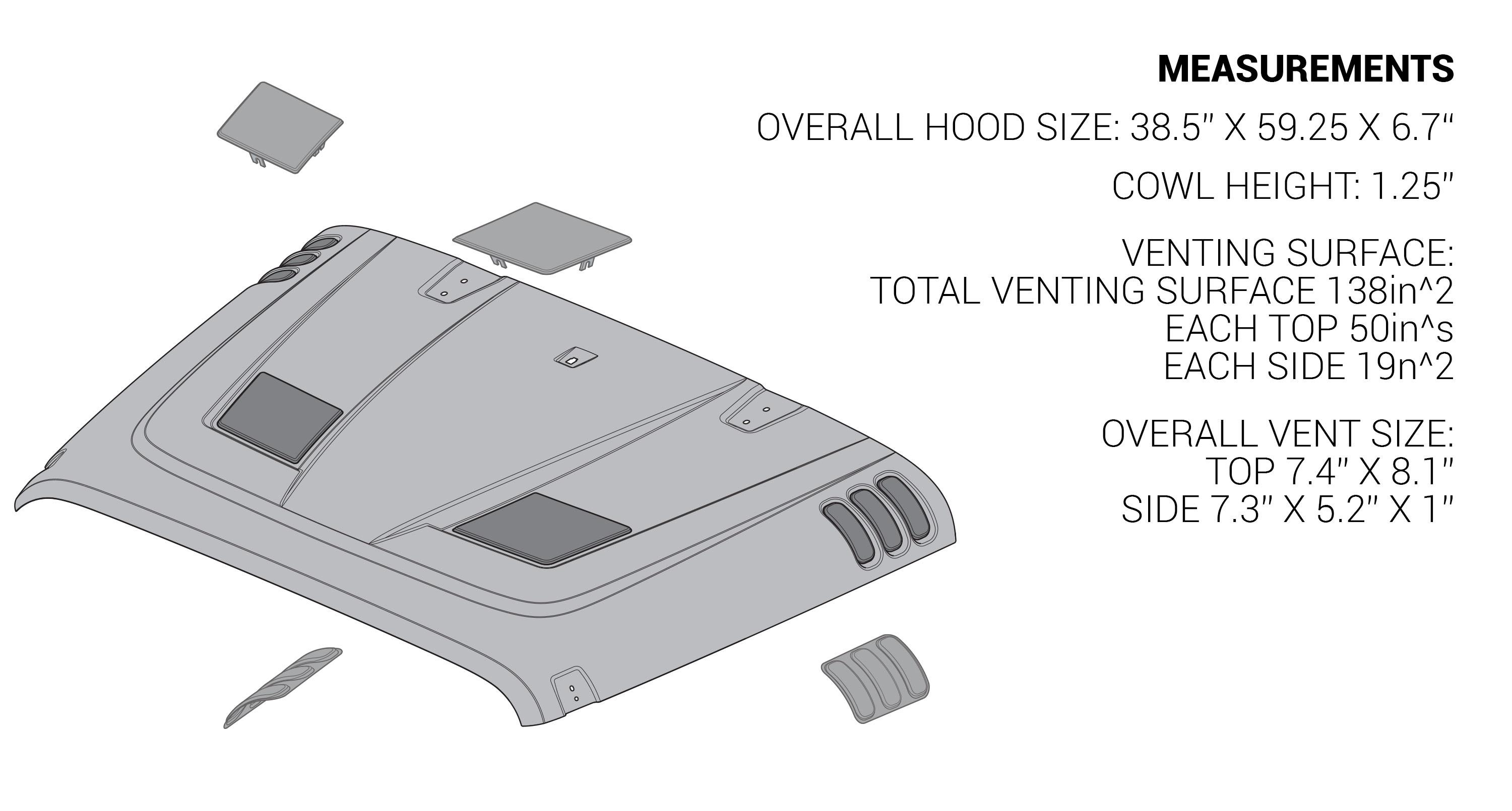 Rugged Ridge 17759.01 Performance Vented Hood Primered for