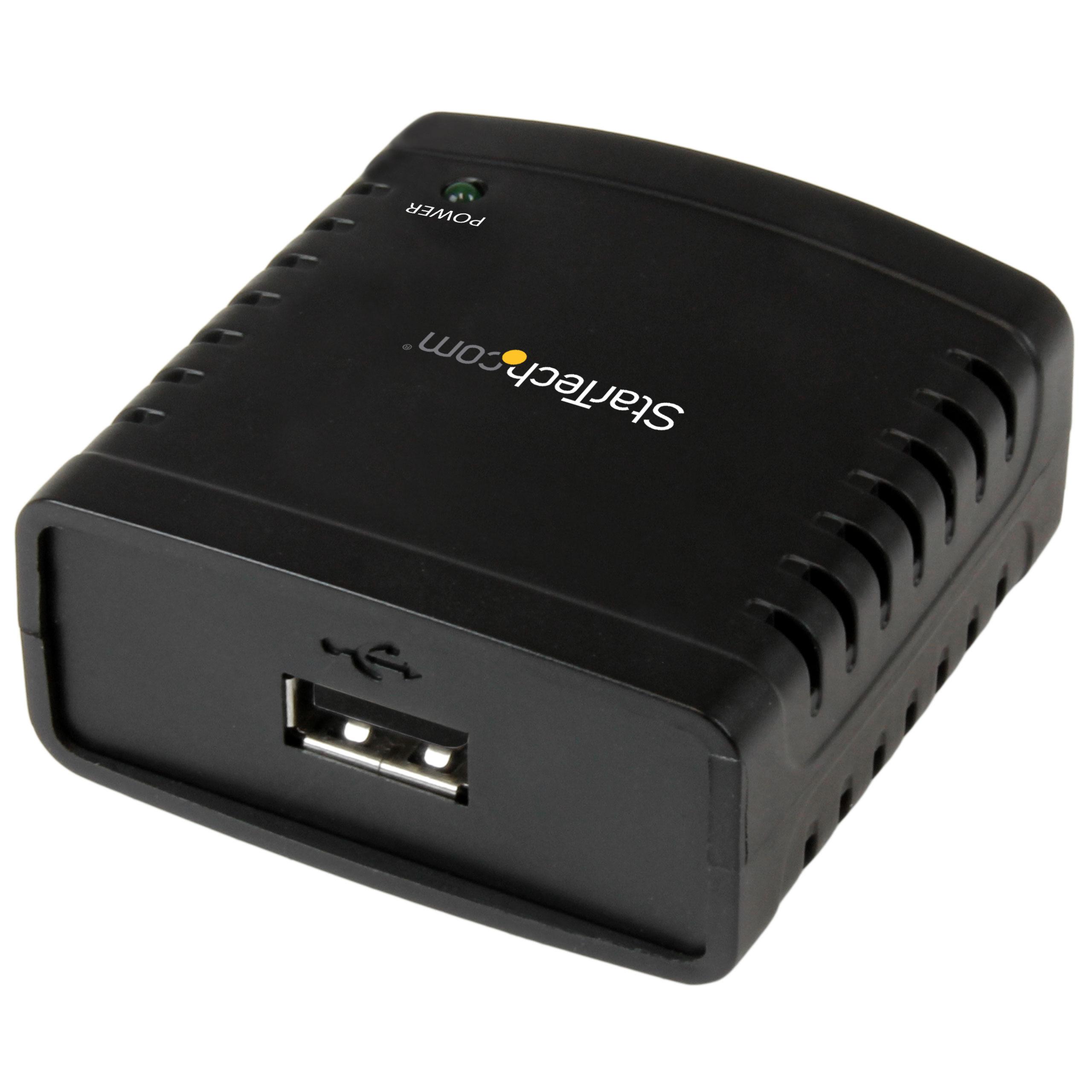 NEW! StarTech 1Port USB Wireless N Network Print Server w Ethernet Port ...