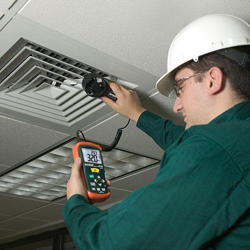 90 cfm air flow Anemometer Extech Amazon.com: Mini CFM/CMM Thermo AN100