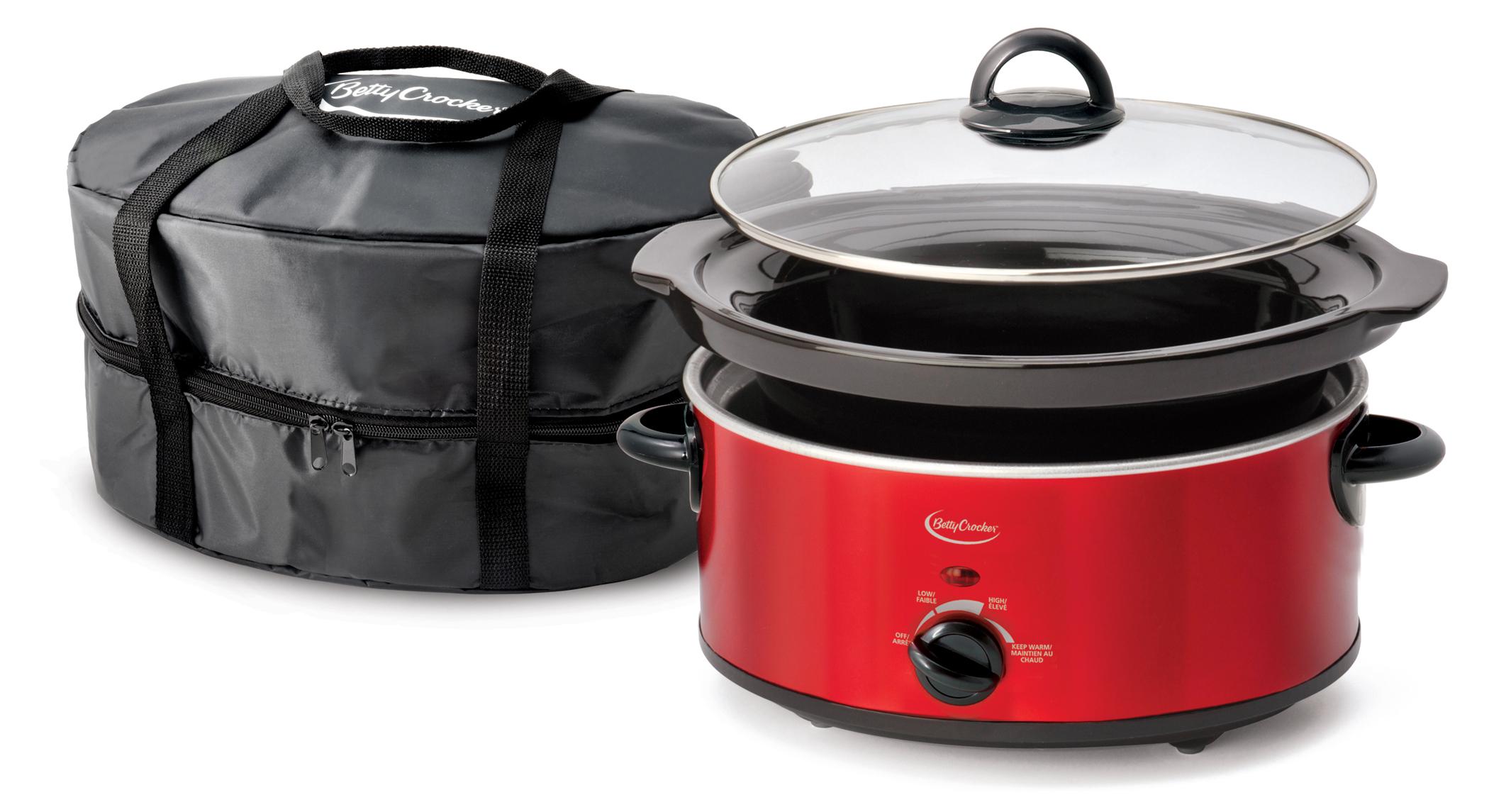 Betty Crocker BC1544C Slow Cooker with Travel Bag, 5Quart