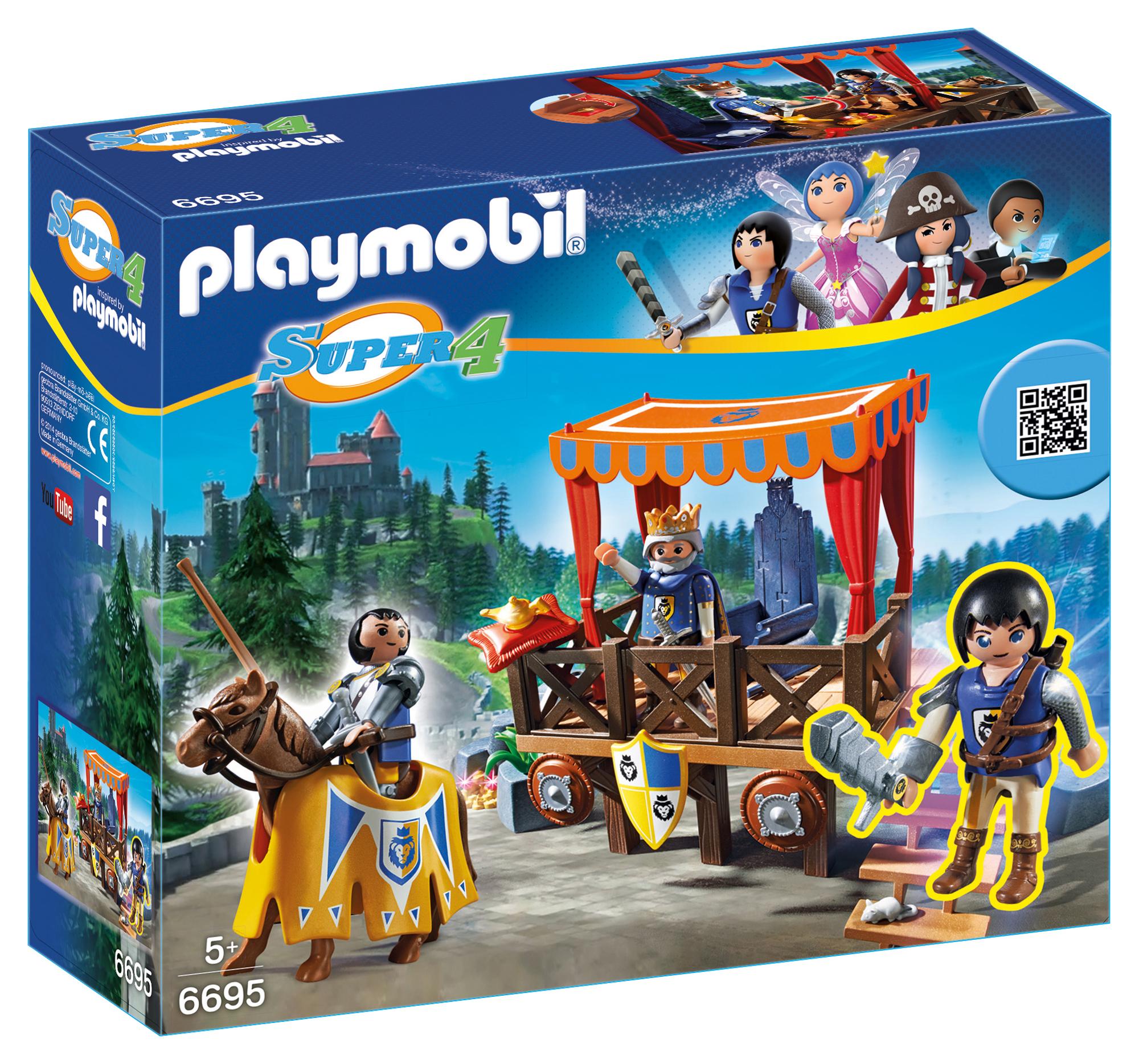 Amazon.com: PLAYMOBIL Super 4 Royal Tribune with Alex Figure Building ...