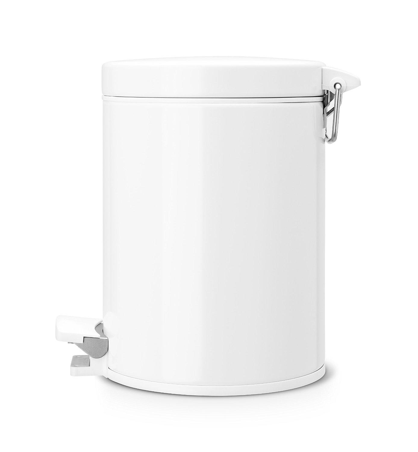 Amazon Brabantia Step Trash Can 1 3 Gallon 5 Liter White Home Kitchen