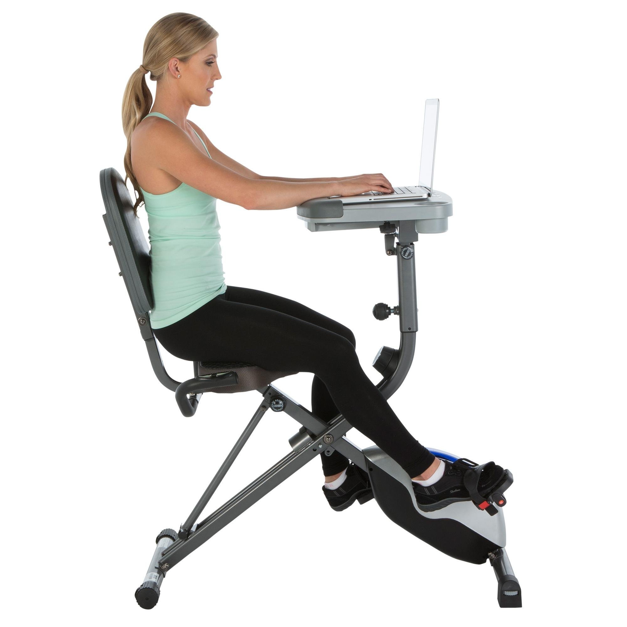 exerpeutic desk folding exercise bike