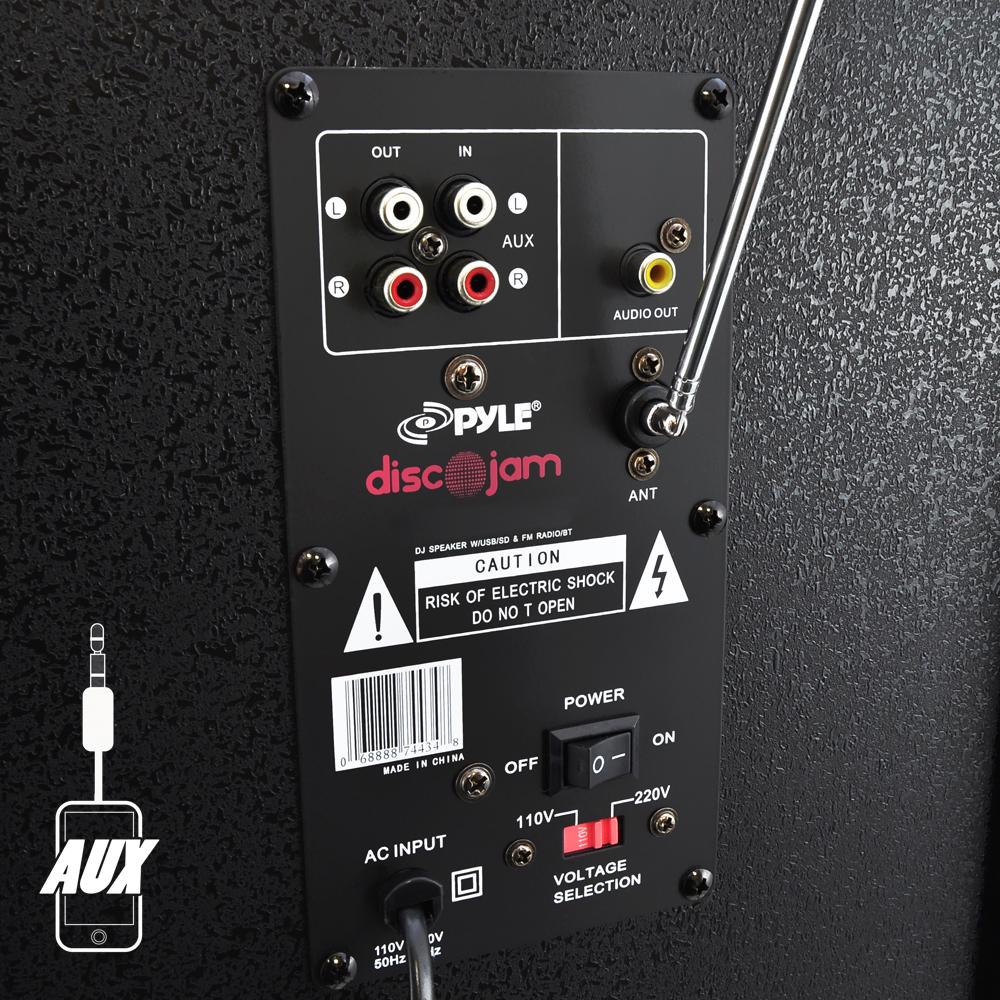 Pyle PSUFM835A 800 Watt 2Way Speaker Systems, USB/SD Card