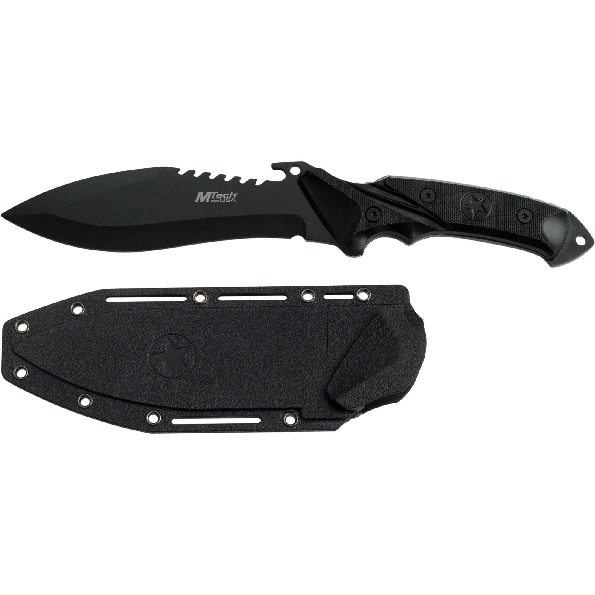MTech USA MT2012 Fixed Blade Hunting Knife, Black Bowie