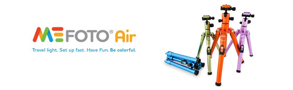 MeFOTO Air, Travel Tripod, Tripod, Colored Tripod, MeFOTO, Backpacker, Roadtrip, Globetrotter, Walka