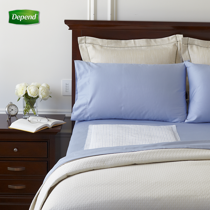 Depend Bed Protectors for Incontinence Protection, 8 Count