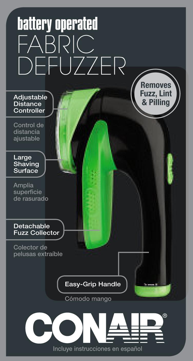 Conair Fabric Defuzzer Shaver; Battery Operated; Black