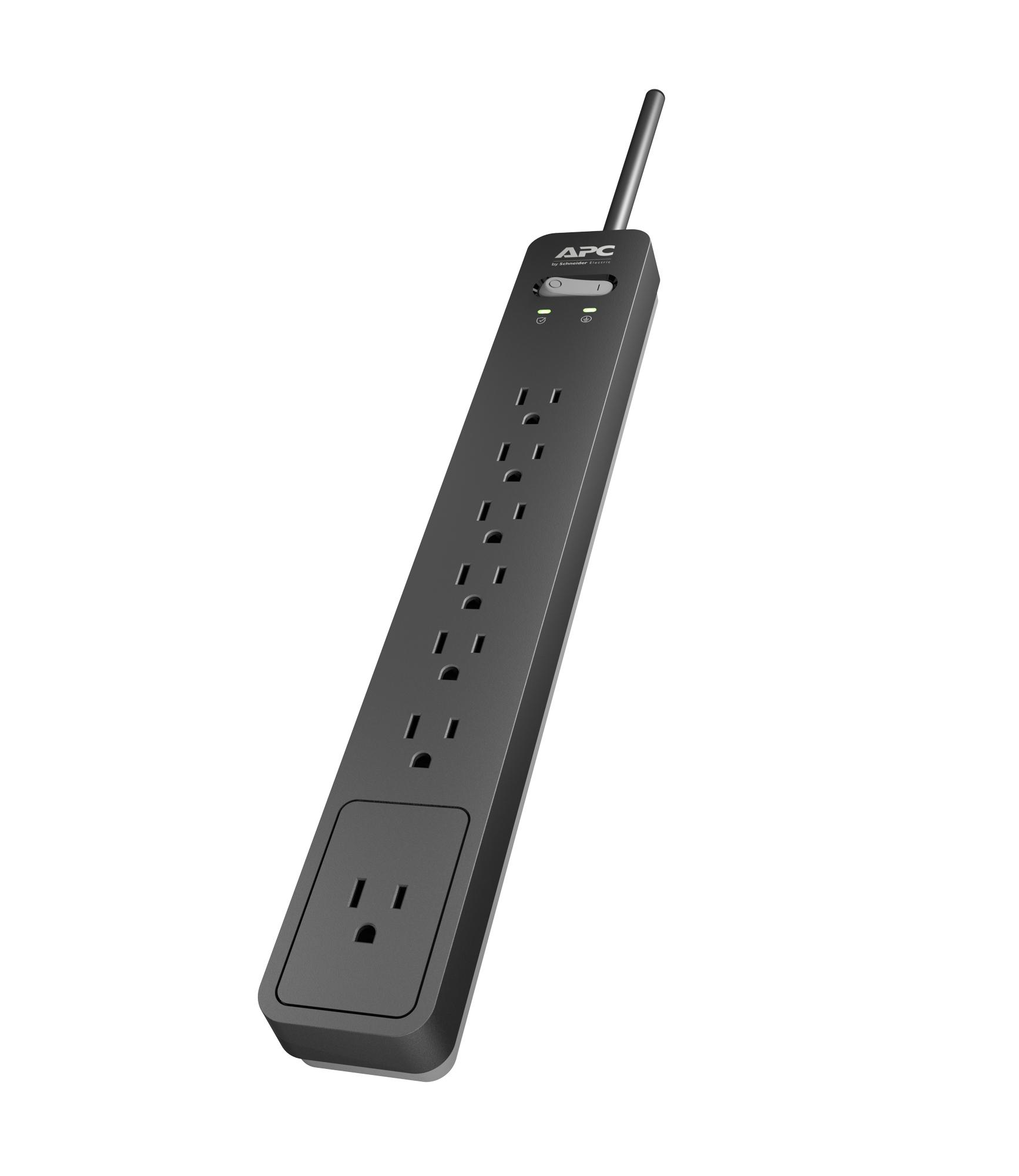 APC 7Outlet Surge Protector 1440 Joules, SurgeArrest (PE76