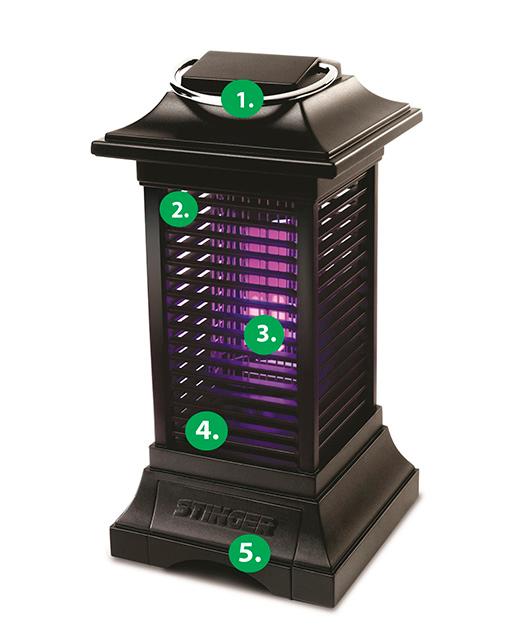Stinger Cordless Rechargable Insect Zapper, Black Home