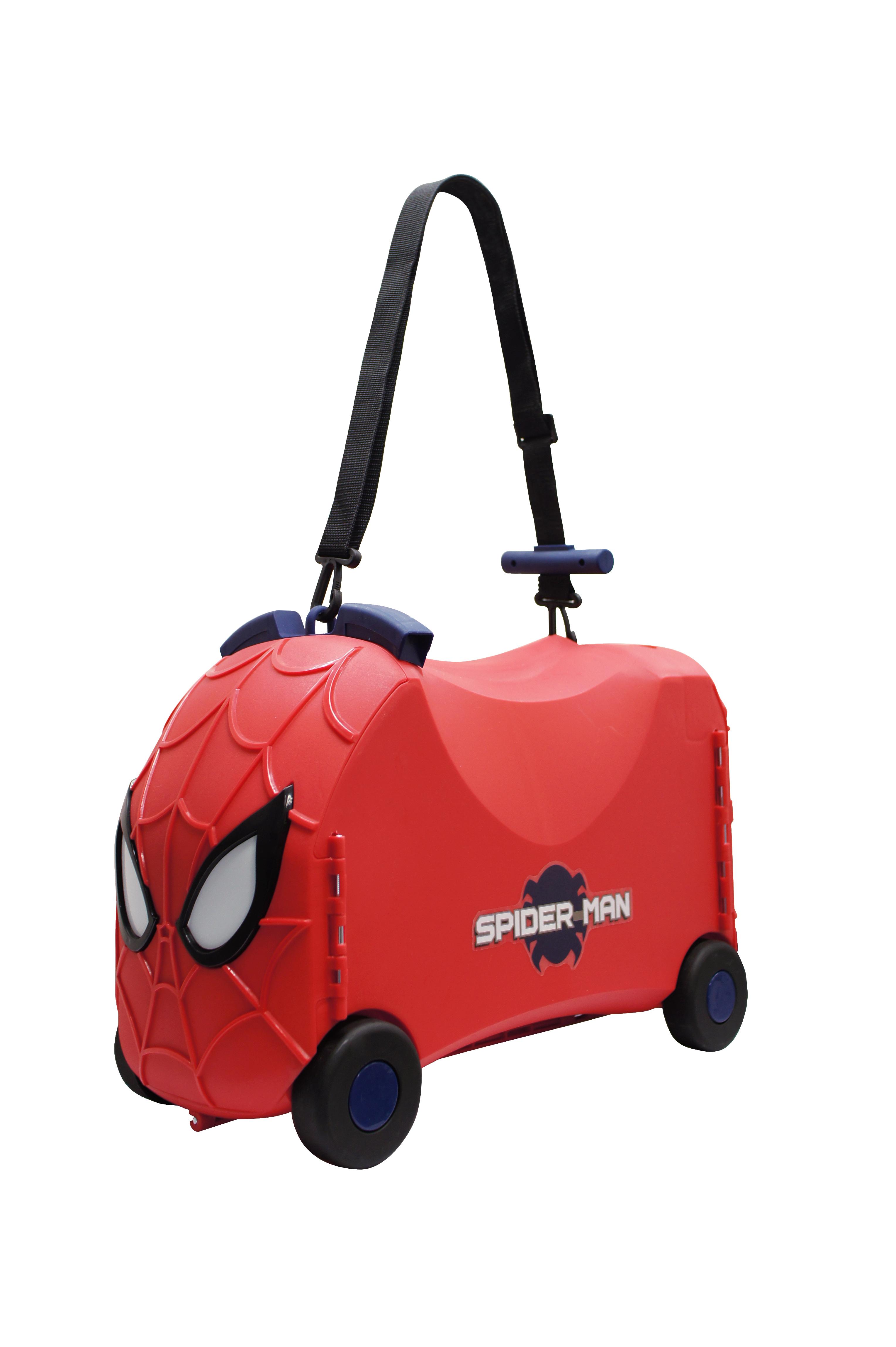 RideOn Toy Box Spiderman Toy Storage Case And Ride Along