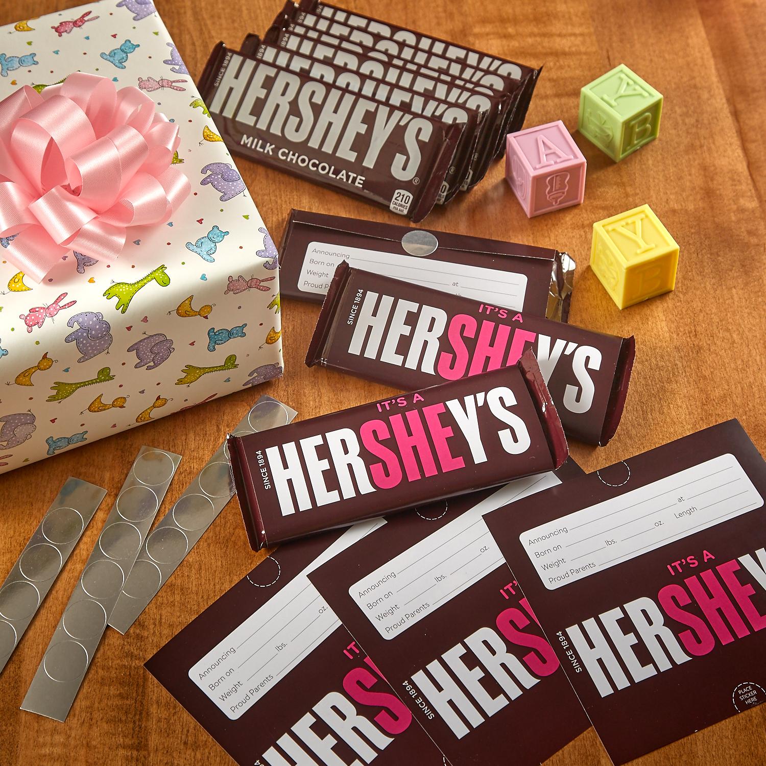 Hershey's It's A He/She Milk Chocolate Standard Bar Label