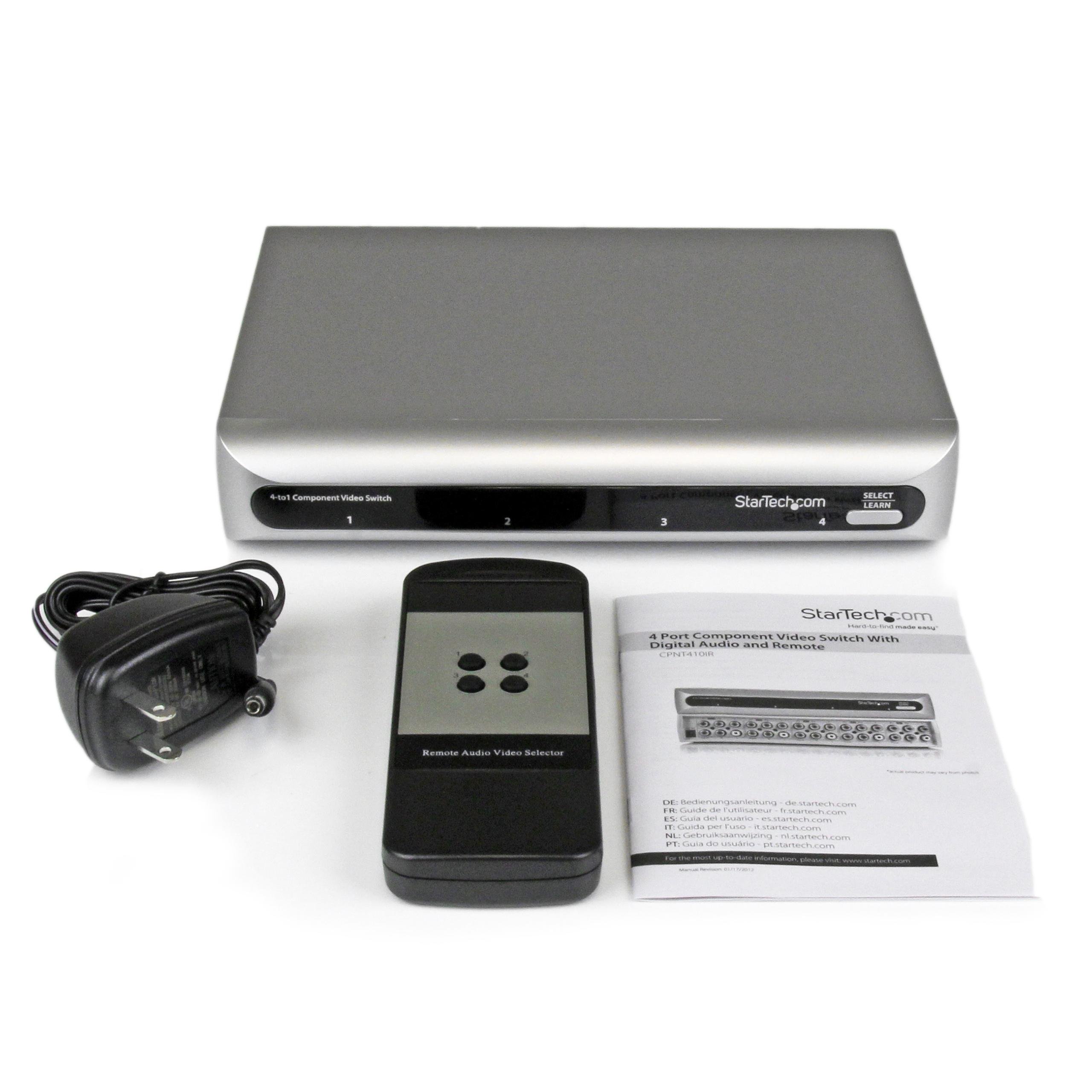 CPNT410IR 4 Port Component Video Switch with