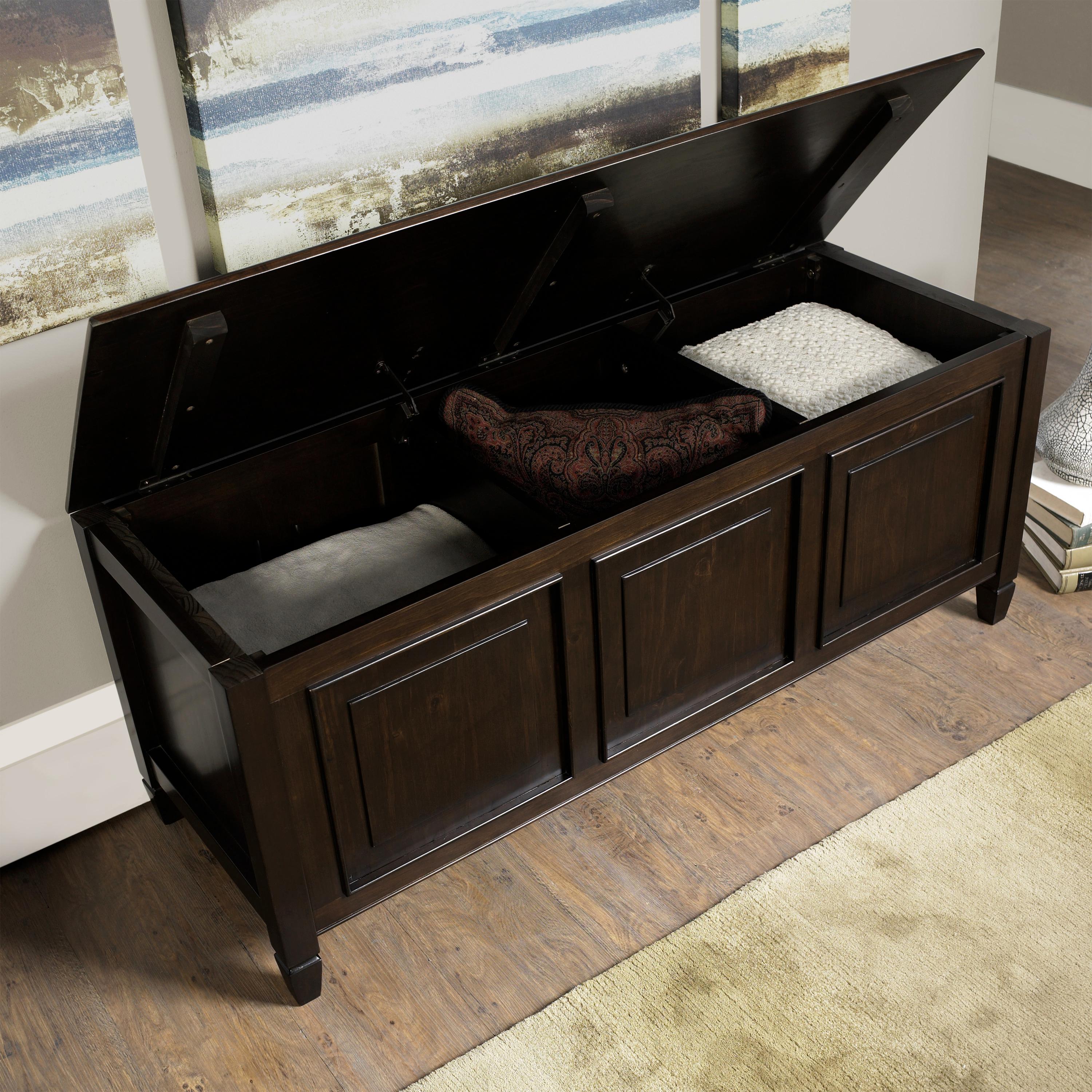 Simpli Home Connaught Storage Bench Trunk Amazon.com - Simpli Home Connaught Solid Wood Storage Bench Trunk, Dark