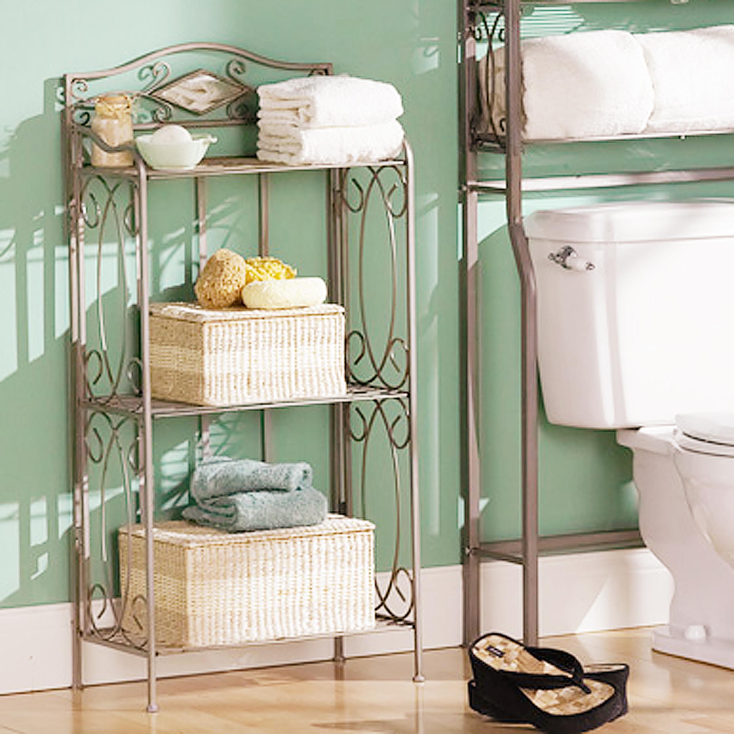Southern Enterprises Reflections 3 Tier Bath Rack, Silver