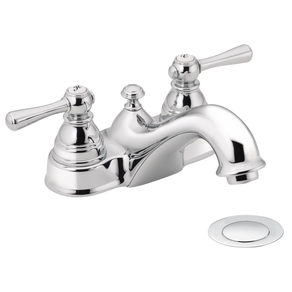 Moen 6101 Kingsley TwoHandle LowArc Bathroom Faucet with Drain