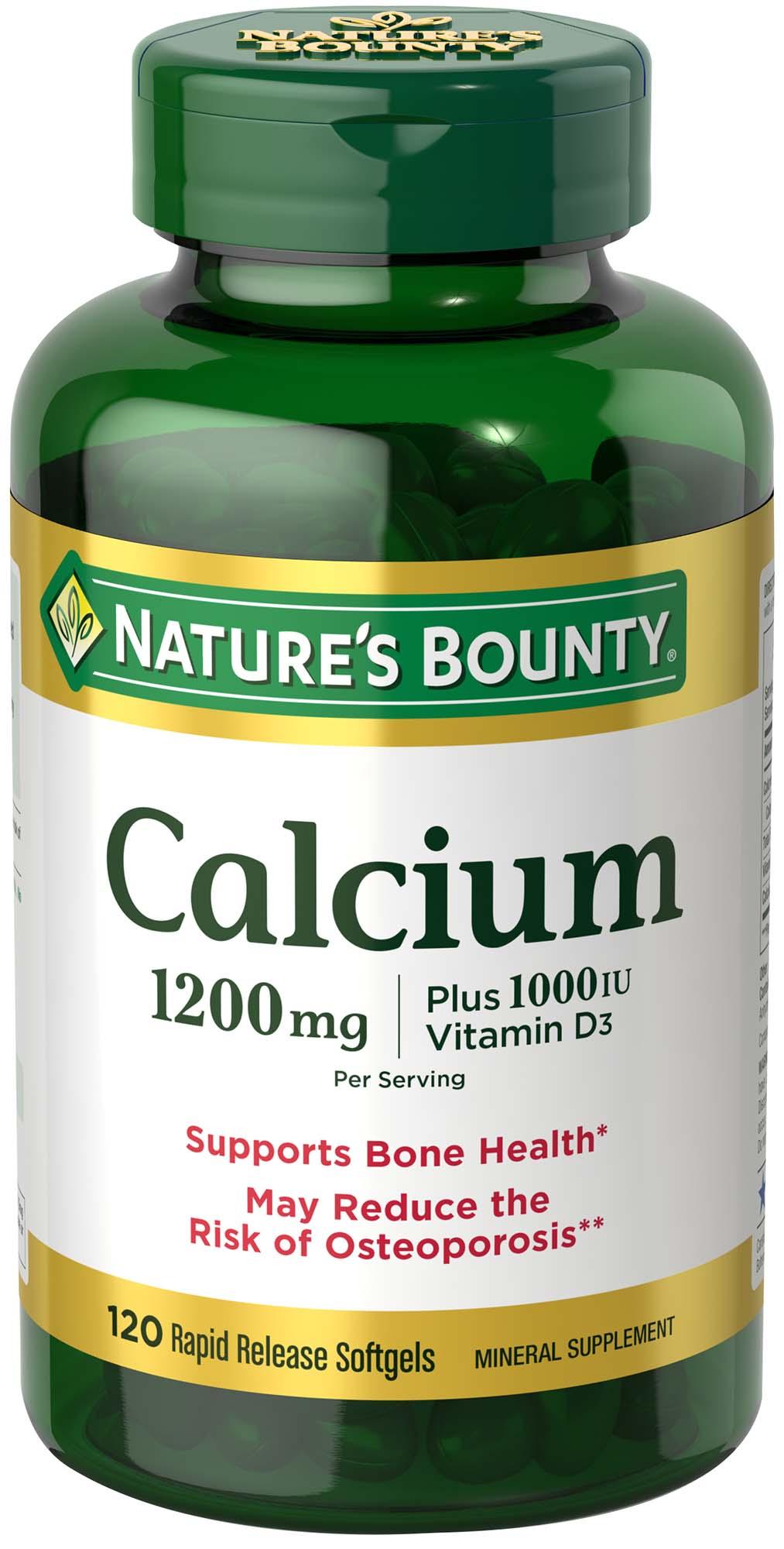 Nature's Bounty Absorbable Calcium, 1200mg, Plus Vitamin D3