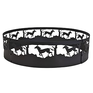 Amazon Com Cobraco Horse Campfire Ring Frhors369 Fire Pits Garden Outdoor