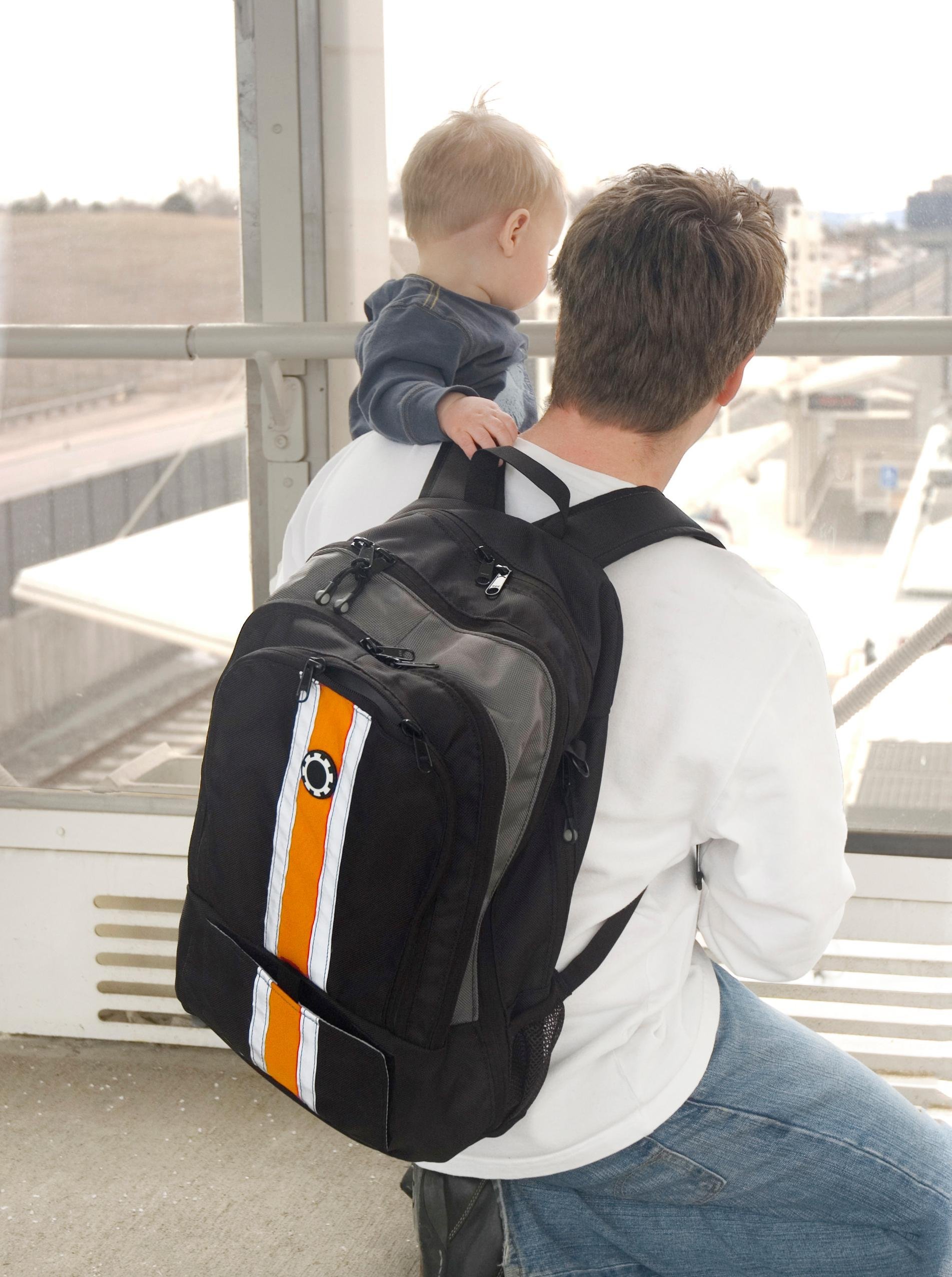 DadGear Backpack Diaper Bag Solid Black Diaper Tote