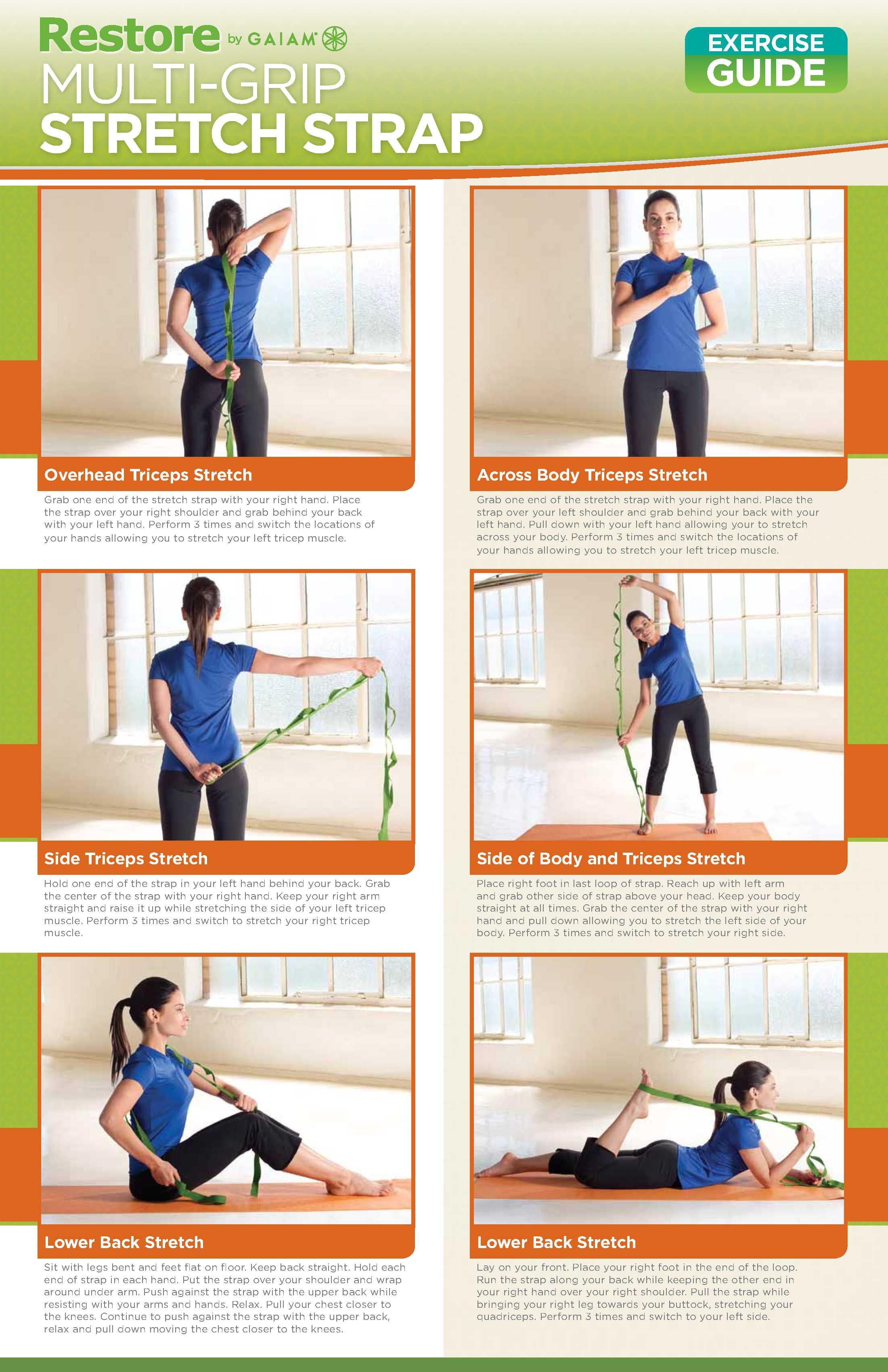 Gaiam Restore MultiGrip Stretch Strap Yoga Gaiam Restore MultiGrip Stretch Strap Yoga