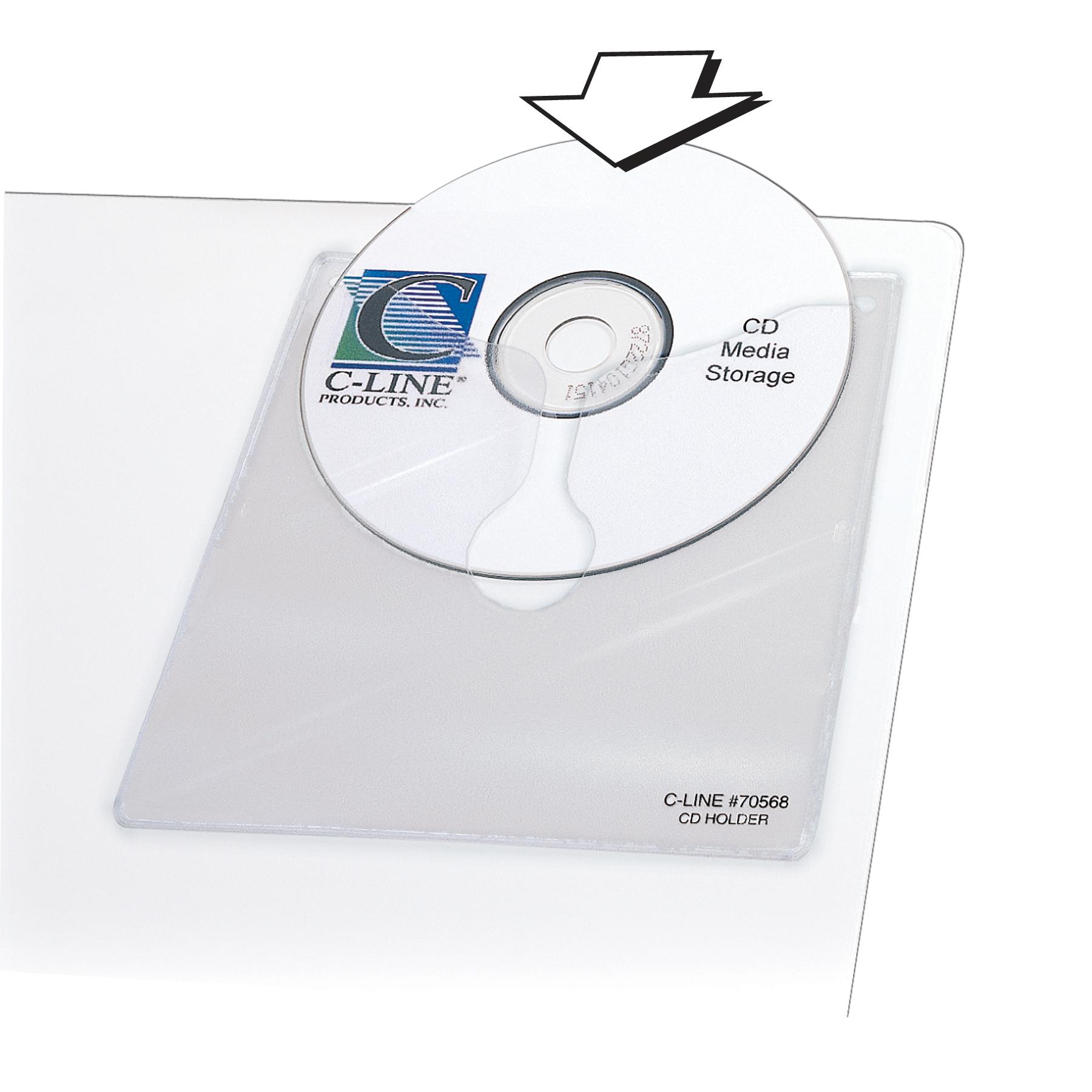 CLine Deluxe Individual DoubleSided CD/DVD Holders, 513