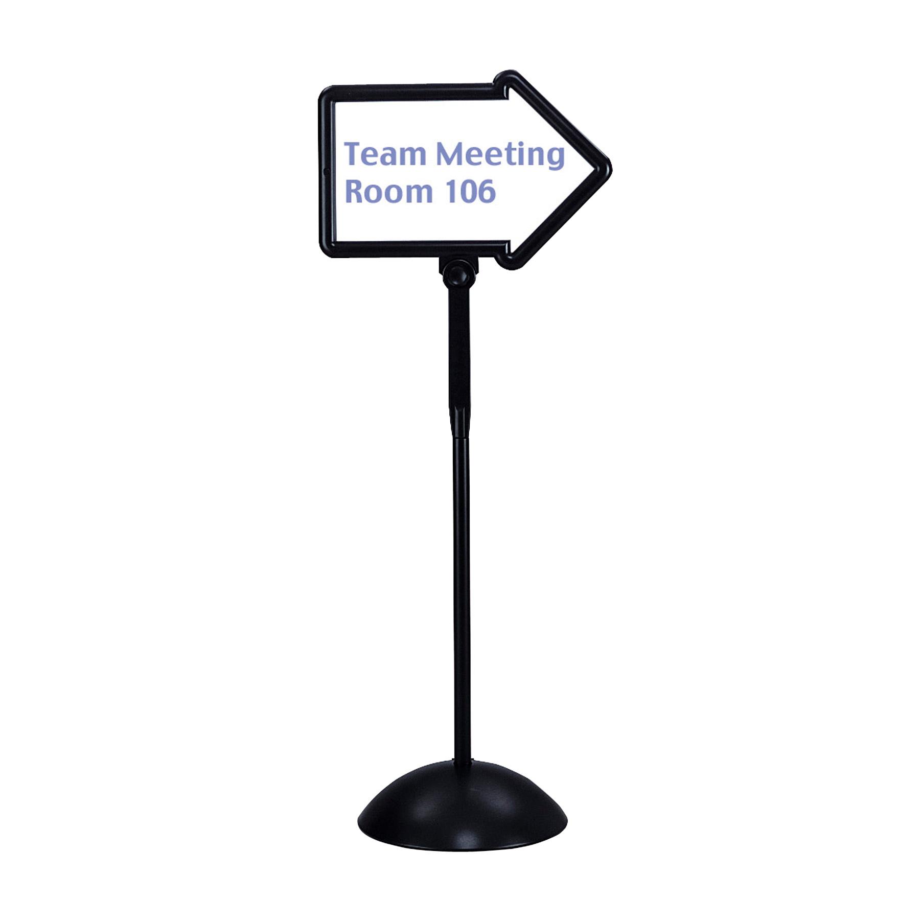 Safco Products 4173BL Write Way Directional Sign, Black