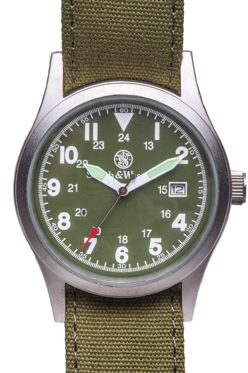 Smith & Wesson Men's SWW1464OD Military SilverTone Watch