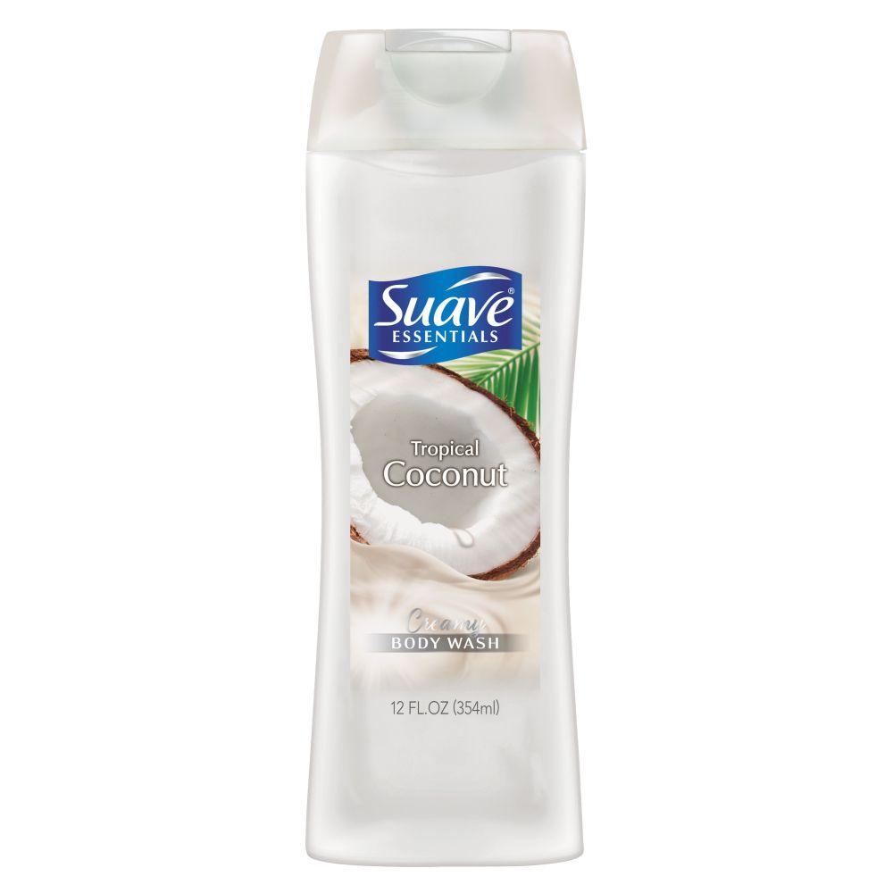Suave Essentials Body Wash, Creamy Tropical Coconut, 15 Fl