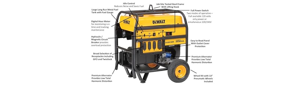 Amazon.com : DeWalt PD123MHB008, 11700 Running Watts/14000 Starting