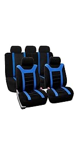 Semi-Universal Fabric Full Set Car Seat Cover Airbag Safe & Split Ready