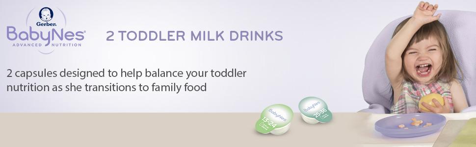 Amazon.com: Gerber BabyNes Toddler Milk Drink with iron, 25th-36th ...