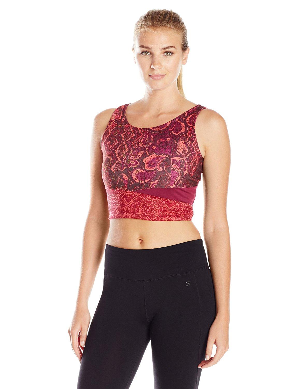 Tank Tops Women Gaiam Apparel Womens Harlow Crop Top Gaiam Sports